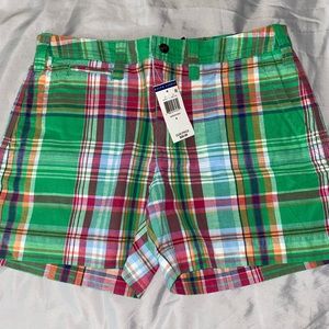 Plaid Polo Shorts